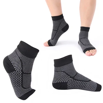 1 Pairs ayak bileği Brace Sıkıştırma Desteği Kol Elastik Nefes Yaralanma Kurtarma Eklem Ağrısı sepeti Ayak spor çorapları