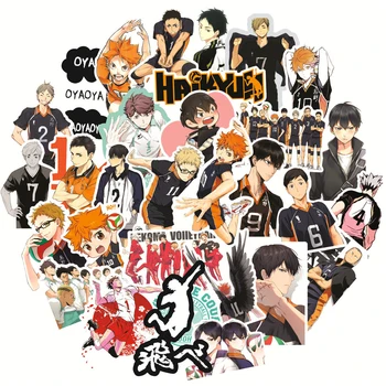 10/30/50 ADET Haikyuu!! Anime Karikatür Çıkartmalar Seyahat Kaykay Bavul Gitar Bagaj Su Geçirmez Çıkartması Çocuk Graffiti Sticker