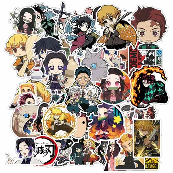 10/30/50 adet Karikatür iblis avcısı Graffiti Çıkartmalar Anime Çıkartmaları Su Geçirmez Graffiti Kaykay telefon kılıfı Dizüstü Çocuklar Sticker