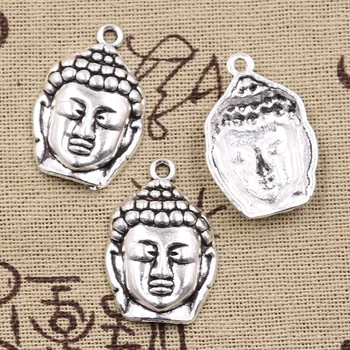 12 adet Charms Tathagata Meditasyon Buda 28x20mm Antik Bronz Gümüş Renk Kolye DIY Yapımı Bulma El Yapımı Tibet Takı