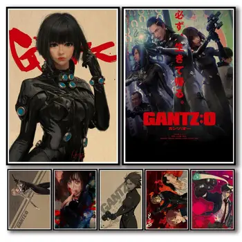 17 Tasarımlar Anime Gantz Kraftpaper Poster Yapıt Fantezi Duvar Sticker için Kahve Evi Bar A3