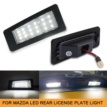 2 Adet Hiçbir Hata LED Beyaz Numarası Plaka İşık Mazda 3 için CX - 3 Mazda 2 Sedan Araba Styling Aksesuarları