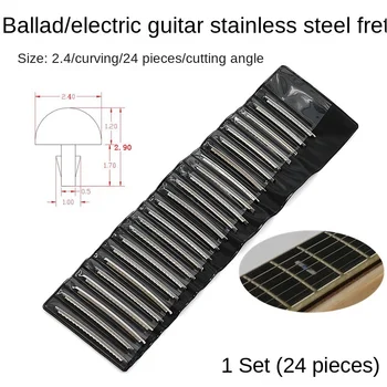 24 adet Klavye Frets Fret Tel Elektro Gitar Cupronickel Paslanmaz Çelik 2.4 MM 2.7 mm 2.9 MM Tamir Malzemesi Aksesuarları