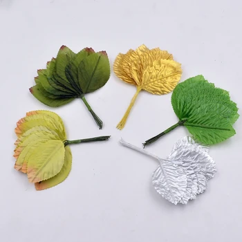 288 adet yapay ipek yapraklar buket bayram düğün dekorasyon DIY çelenk malzeme gül yaprağı dekorasyon simülasyon yaprakları