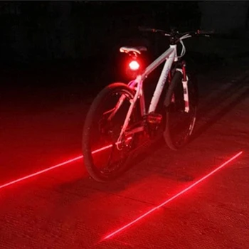 5 bisiklet Arka Işık 2 Lazer 7 Mod Güvenlik Taillamp Bisiklet Aksesuarları Sürme su Geçirmez Stop lambası Dağ Yolu Bisiklet Uyarı ışığı 