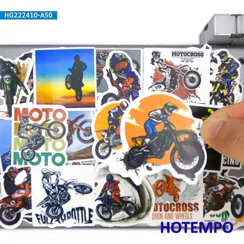 50 ADET Aşırı off-road Motosiklet Spor Dağ Motocross Su Geçirmez Etiket Kask Araba Bagaj Telefon Dizüstü Çıkartmalar Oyuncaklar