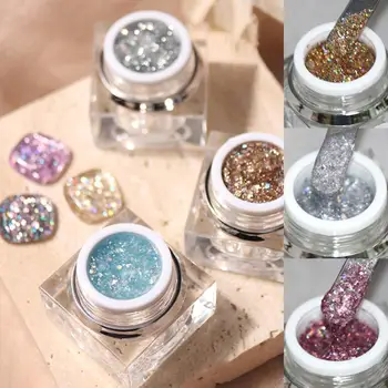 8g Tırnak Glitter Lehçe Kalıcı Etkisi Mükemmel Doygunluk Uyarımsız Manikür Çivi Sanat Tabanı pardösü Salon için