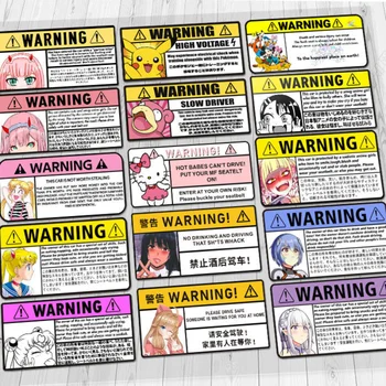 Anime Sıfır İki Emiria Tsukino Usagi uyarı yansıtıcı araba çıkartmaları güvenlik sürüş modifikasyonu dekoratif çıkartmalar