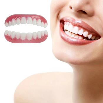Anında Gülümseme Konfor Fit Flex Silikon Üst Yanlış Diş Mükemmel Gülmek Kaplamalar Ağız Hijyeni Araçları Diş Bakımı Beyazlatmak Kozmetik