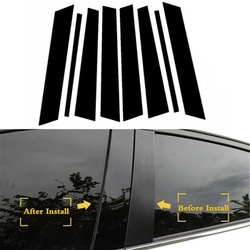 Araba Oto Kapı Pencere dış dekorasyon Trim Pillar Mesajları Pillar Kapak Kitleri Çıkartmalar ABS Plastik BMW için Fit X5 E53 2000-2006