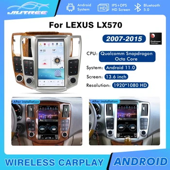 Araba Radyo Multimedya Oynatıcı Android 11 Lexus RX330 RX350 RX300 2003-2009 Stereo Araba 4G LTE Kafa Ünitesi Tesla GPS Navigasyon