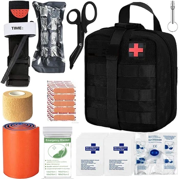Açık Kamp Yürüyüş Tıbbi Çanta Acil Çanta Turnike Bandaj Taşınabilir Acil Survival Set Ilk Yardım Kiti