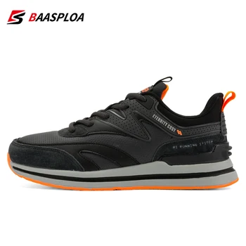 Baasploa Moda koşu ayakkabıları Erkekler İçin 2022 Rahat erkek Tasarımcı deri sneakers Dantel-Up Erkek Açık Spor Hafif Ayakkabı