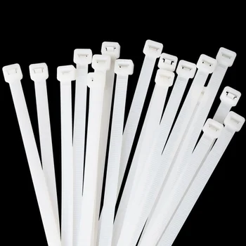 Beyaz Siyah Kendinden kilitlemeli Plastik Naylon Kablo Bağları Tel Zip Kravat 100 Adet genişlik 2mm 3mm 2 * 100mm 3 * 200mm