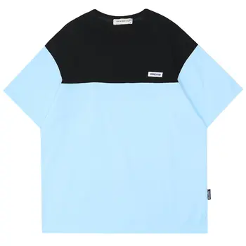 Büyük boy T-shirt Vintage Patchwork Mektuplar Baskı Pamuk sıfır yaka bluzlar T Shirt 2022 Kısa Kollu Harajuku Rahat T Shirt Erkekler için