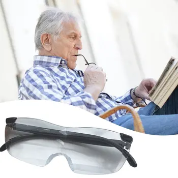 Büyük Görüş okuma gözlüğü Çerçevesiz Büyüteç 1.6 Kez Gözlük 250 Derece Büyütür Gözlük 1 Adet