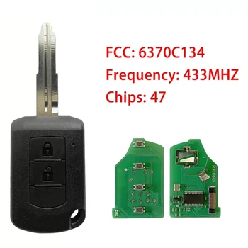 CN011031 Yedek 2 Düğme Mitsubishi Eclipse 2014 + Uzaktan Kafa Anahtar HITAG3 PCF7961XXT Çip 433 MHz MIT11R 6370C134