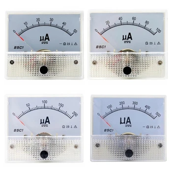 DC 85C1 µA Analog Akım Ölçer Paneli Arama Akım Ölçer Pointer Ampermetre mikroamper Metre 50µA 100µA 200µA 300µA 500µA