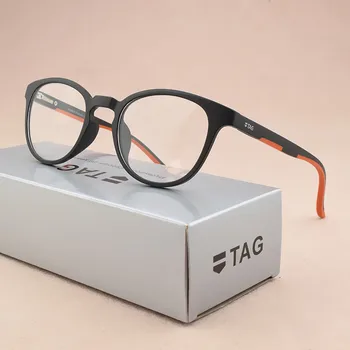 ETİKET Marka Yuvarlak gözlük çerçevesi kadın gözlük çerçeveleri erkekler için miyopi optik gözlük çerçevesi TR90 gözlük erkekler gözlük çerçeveleri