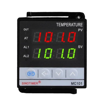 Fahrenheit Kısa Kabuk giriş PT100 K Termokupl dijital PID sıcaklık kumandası SSR röle çıkışı ile ısı alarmı MC 101