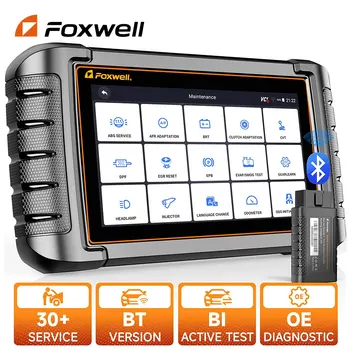 FOXWELL NT809BT OBD2 Bluetooth Tarayıcı OE-Seviye Tüm Sistemi Çift Yönlü Tarama Aracı 30 + Sıfırlar Mekanik Aracı Otomotiv Tarayıcı