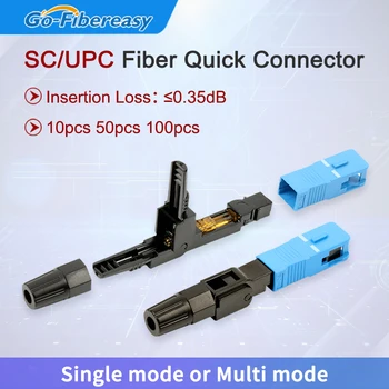 FTTH SC / UPC Fiber Optik Hızlı Bağlantı Tek Modlu Fiber optik adaptör Alana Monte Edilebilir Konnektör 2.0 / 3.0 mm saplama kablo