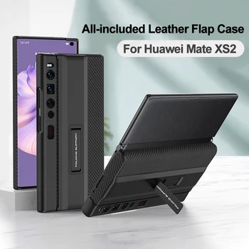 GKK Lüks Deri Flap Kapak Için Huawei Mate XS 2 Kılıf Tüm dahil Anti-vurmak Ayarlanabilir halkalı telefon kılıfı Kapak Için Huawei Mate XS2