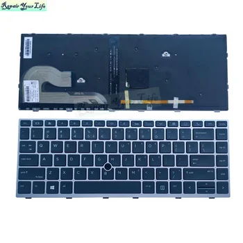 İspanyolca / Latin ABD İngilizce Arkadan Aydınlatmalı Klavye hp ZBook 14u G5 14u G6 EliteBook 745 G5 840 G5 846G5 L14378 / L11307-001 L09813-B31