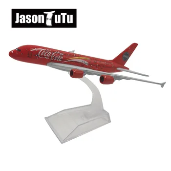JASON TUTU 1: 400 Ölçekli 16cm Uçak KOLA Serin Havayolları Airbus A380 Metal Alaşım Uçak Uçak Modeli Dekorasyon Uçak Çocuklar Hediye