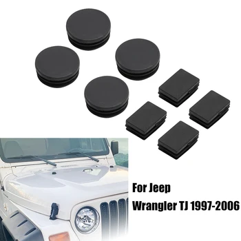 Jeep Wrangler TJ 1997-2006 için Şasi Araba Kat Pan tahliye tapası Çerçeve Delik Çıkarılabilir Su Geçirmez Fiş Dış Aksesuarlar Kauçuk