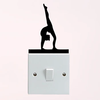 Jimnastik Kişilik Ev Dekor Duvar Sticker Vinil Anahtarı Çıkartması 6SS0455