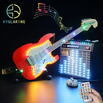 Kyglaring Led Aydınlatma Seti DIY Oyuncaklar FİKİRLER için 21329 Çamurluk Gitar Blokları Yapı (Sadece ışık Kiti Dahil)