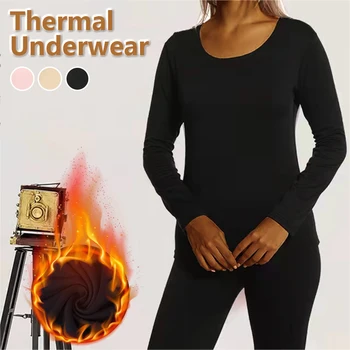 Kış termal iç çamaşır Kadınlar Yüksek Elastikiyet Dikişsiz Sıcak Tutmak İç Çamaşırı Takım Elbise Intimates Seksi Bayanlar Kadınlar Şekilli Setleri Giysileri
