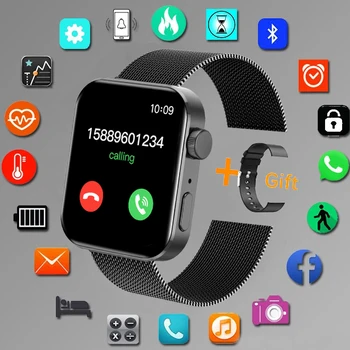 LIGE 2021 Bluetooth Çağrı akıllı saat Erkekler Kadınlar Tam Dokunmatik Ekran IP67 IOS Android İçin Su Geçirmez İzle Spor Spor Akıllı Saat