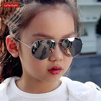 LpTwılıght 2021 Klasik moda güneş gözlükleri Kız / Erkek Renkli Ayna Çocuk Gözlük Metal Çerçeve Çocuklar Açık Seyahat Gözlük