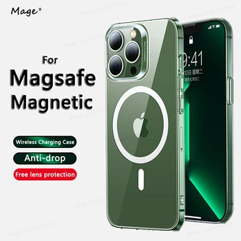 Lüks Magsafe Manyetik Kablosuz Şarj Kılıfı iPhone 13 12 11 Pro MAX mini XR X XS 8 Artı 13Pro Darbeye Dayanıklı Kapak Kılıfları