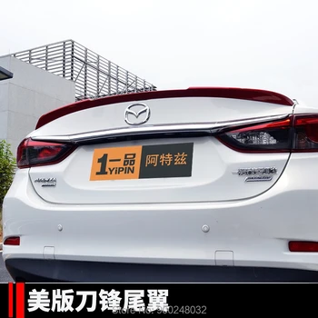 Mazda 6 için ATENZ Spoiler 2014-2020 ABS Plastik Boyasız Renk arka çatı spoileri Kanat Bagaj Dudak bot kılıfı Araba Styling