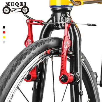 MUQZI 4 Renk V Fren Kaliper MTB Yol Katlanır Bisiklet CNC V Fren Kaliper Ön / Arka Tekerlek Uzun ve Kısa Kol Fren Seti