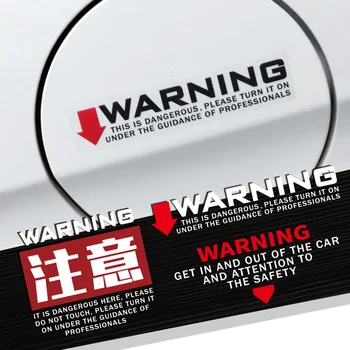 Noizzy Uyarı Dikkat Güvenlik Araba Sticker ve Çıkartmaları Sıcak Vinil Yansıtıcı Oto Dekorasyon Pencere Tampon Motosiklet Şekillendirici