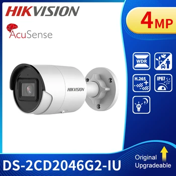 Orijinal Hikvision Logo ile Mini 4MP AcuSense Kamera PoE Güvenlik Koruma Mikrofon ile DS-2CD2046G2-IU