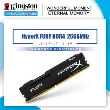 Orijinal Kingston HyperX FURY DDR4 2666 MHz 8 GB 16 GB Masaüstü RAM Bellek CL16 DIMM 288-pin Masaüstü Dahili Bellek Oyun İçin