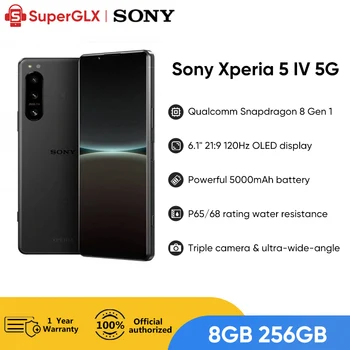 Orijinal Sony Xperia 5 IV 5G Smartphone Snapdragon 8 Gen 1 5000mAh Pil IP65 / 68 su direnci 6.1
