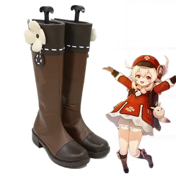 Oyun Genshin Darbe Mondstadt Kıvılcım Şövalye Klee Cosplay ayakkabı Cadılar Bayramı Anime Karnaval Özelleştirilmiş Rol Oynamak Prop Çizmeler peruk