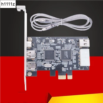PCI-E 1X IEEE 1394A 4 Port(3+1) Firewire Kart Adaptörü PCIe PCI Express Dahili 1394 A 6pin 4 Pin IEEE 1394 Kablo Masaüstü İçin