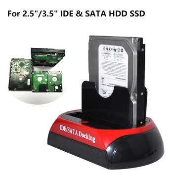 Sabit disk Yerleştirme İstasyonu 2.5 3.5 İnç IDE SATA HDD SSD USB Sate IDE Güç Adaptörü Yuvaları Harici Kutu Dizüstü PC İçin