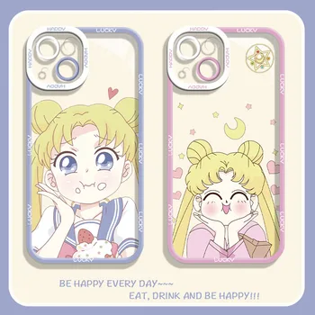 Sailor Moon Yumuşak silikon kılıf için Realme GT Neo 2 3 5 7 7i 8 8i 9 Pro Artı C11 C15 C2 C20 C21 C21Y C31 C35 Temizle Kapak Funda