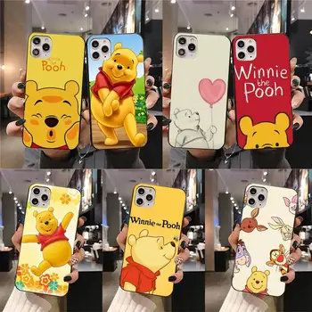 Sevimli Karikatür Winnie The Pooh Telefon Kılıfı için iphone 14 13 12 11 Pro Mini XS Max 8 7 Artı X SE 2020 XR kapak