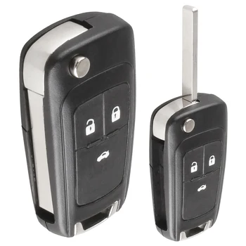 Siyah 3 Düğmeler Araba Anahtarı Uzaktan fob dış kapak Oto Anahtar Kabuk Değiştirme Çip Kesilmemiş Araba Çevirme Anahtarı Opel için Fit