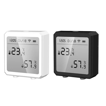 Tuya Akıllı WİFİ Sıcaklık Ve Nem Sensörü Kapalı Higrometre Termometre ile lcd ekran Destek Aksesuarları