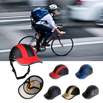 Unisex Bisiklet Bisiklet Kask beyzbol şapkası Anti UV Güvenlik Bisiklet Kask Ayarlanabilir çene kayışı Yol bisiklet kaskı MTB Paten